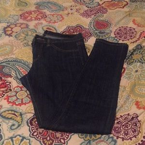 BDG midrise twig ankle dark wash jeans